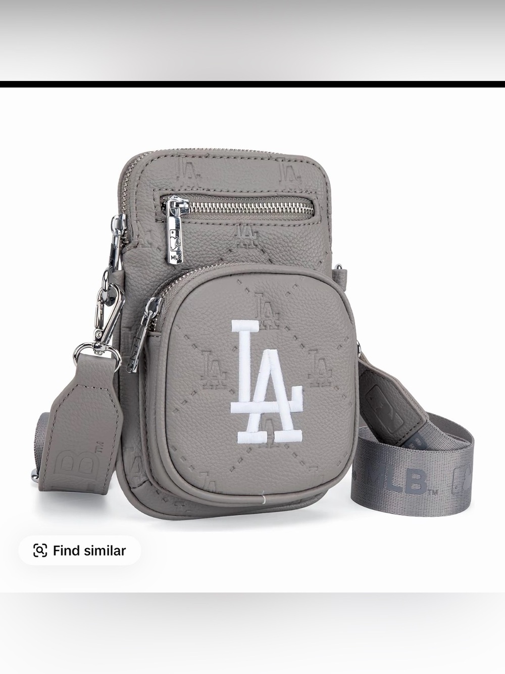 MLB Los Angeles Dodgers Gray Crossbody